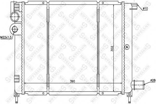 Радиатор, охлаждение двигателя STELLOX 10-25680-SX