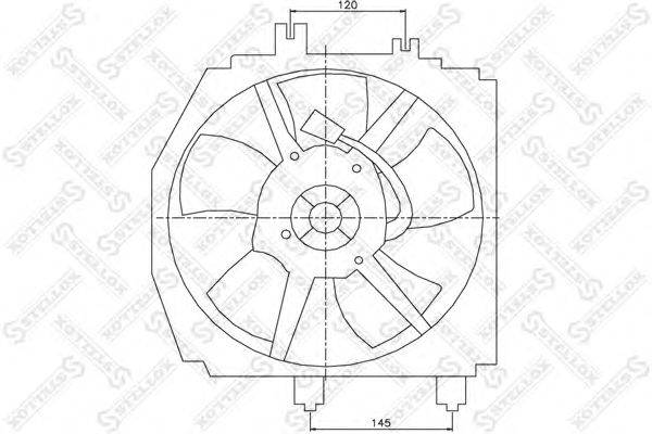 Вентилятор, охлаждение двигателя STELLOX 29-99160-SX