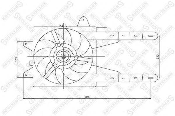 Вентилятор, охлаждение двигателя STELLOX 29-99294-SX