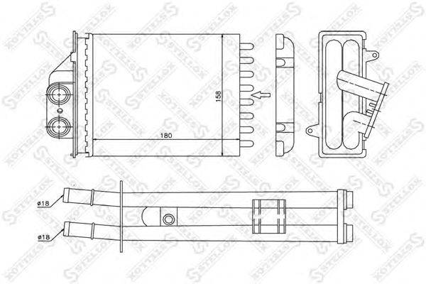 Теплообменник, отопление салона STELLOX 10-35195-SX