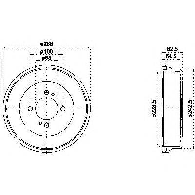 Тормозной барабан HELLA PAGID 8DT 355 300-821