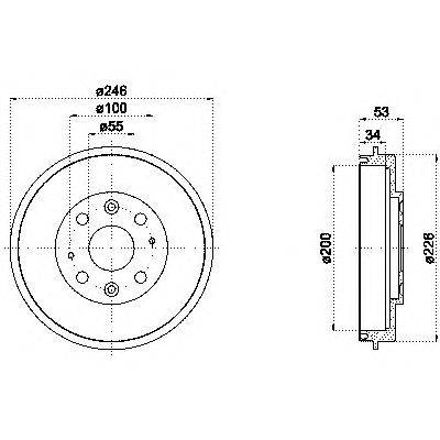 Тормозной барабан HELLA PAGID 8DT 355 301-441