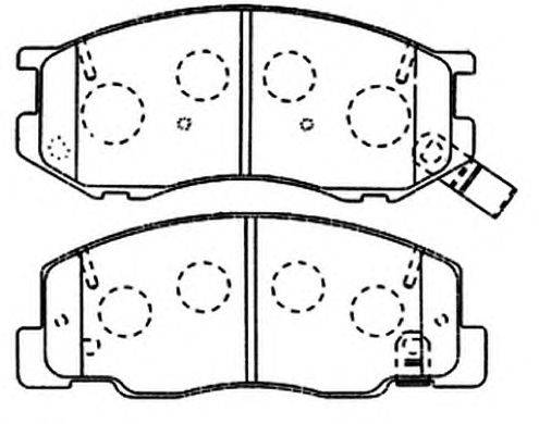 Комплект тормозных колодок, дисковый тормоз ASVA AKD-1198