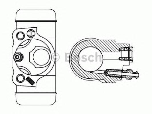 Колесный тормозной цилиндр BOSCH F 026 002 376