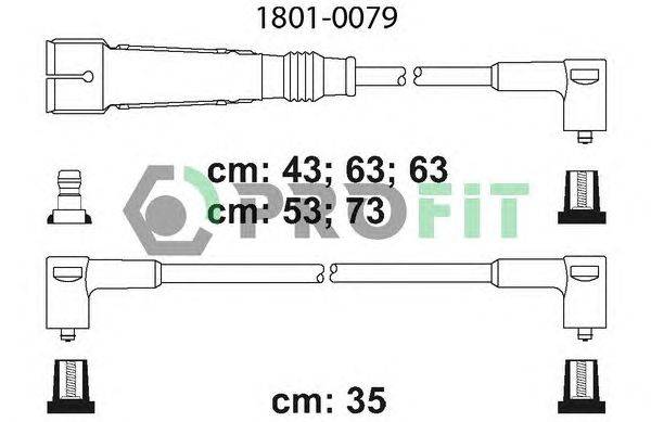 Комплект проводов зажигания PROFIT 18010079