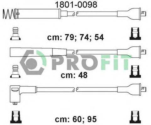 Комплект проводов зажигания PROFIT 18010098