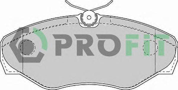 Комплект тормозных колодок, дисковый тормоз PROFIT 5000-1515