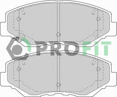 Комплект тормозных колодок, дисковый тормоз PROFIT 5000-1658 C