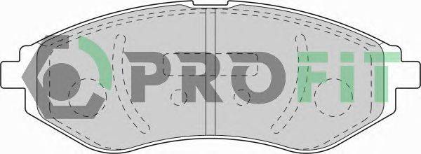 Комплект тормозных колодок, дисковый тормоз PROFIT 50001699