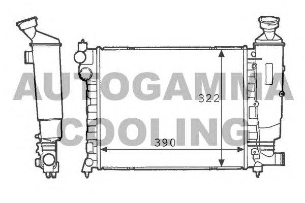 Радиатор, охлаждение двигателя AUTOGAMMA 100733