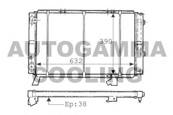 Радиатор, охлаждение двигателя AUTOGAMMA 100810