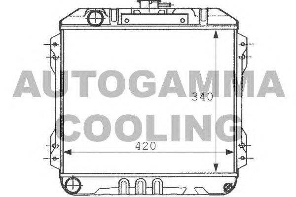 Радиатор, охлаждение двигателя AUTOGAMMA 100998