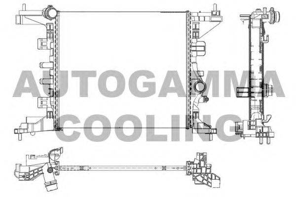 Радиатор, охлаждение двигателя AUTOGAMMA 105623