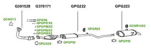 Система выпуска ОГ GT Exhaust 1483