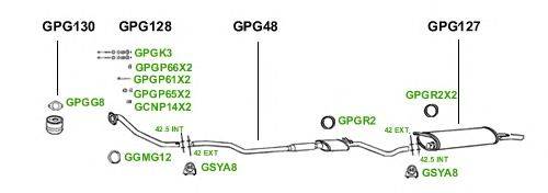Система выпуска ОГ GT Exhaust 1566