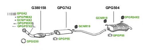 Система выпуска ОГ GT Exhaust 1611