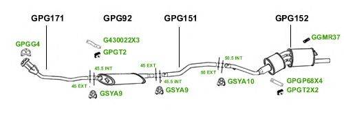 Система выпуска ОГ GT Exhaust 1730