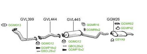 Система выпуска ОГ GT Exhaust 2343