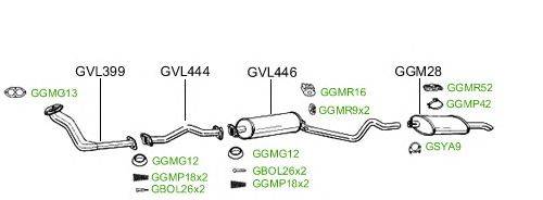 Система выпуска ОГ GT Exhaust 2345