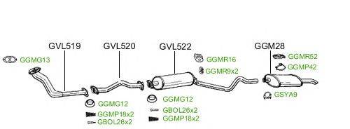 Система выпуска ОГ GT Exhaust 2347