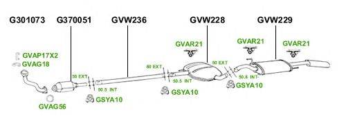 Система выпуска ОГ GT Exhaust 2818