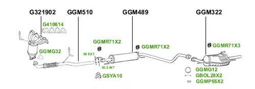 Система выпуска ОГ GT Exhaust 3664
