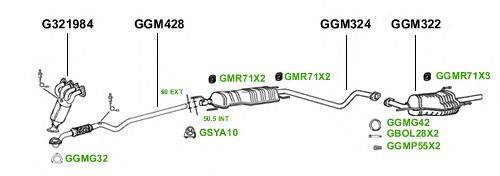 Система выпуска ОГ GT Exhaust 3834