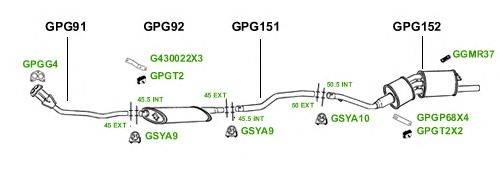 Система выпуска ОГ GT Exhaust 3854