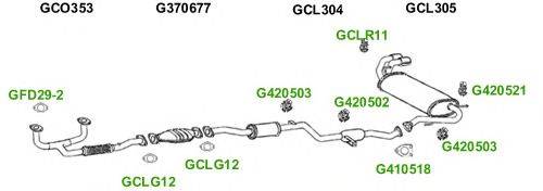 Система выпуска ОГ GT Exhaust 4055