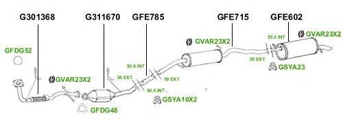 Система выпуска ОГ GT Exhaust 4328