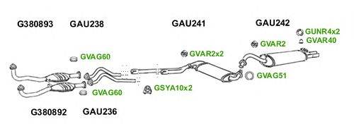 Система выпуска ОГ GT Exhaust 6098