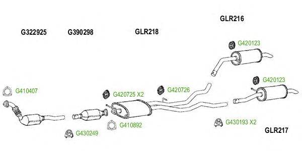 Система выпуска ОГ GT Exhaust 8276