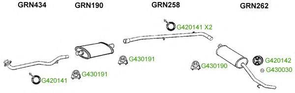 Система выпуска ОГ GT Exhaust 9069