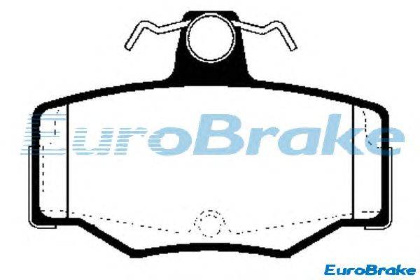 Комплект тормозных колодок, дисковый тормоз EUROBRAKE 5501222221