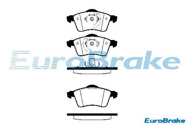 Комплект тормозных колодок, дисковый тормоз EUROBRAKE 5501224736