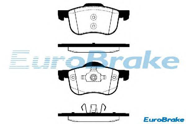 Комплект тормозных колодок, дисковый тормоз EUROBRAKE 5501224820