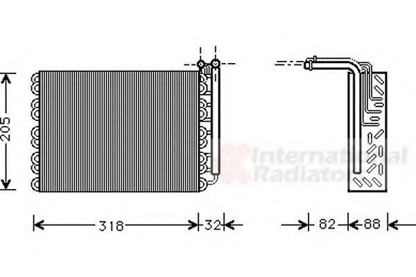 Испаритель, кондиционер VAN WEZEL 4000V007