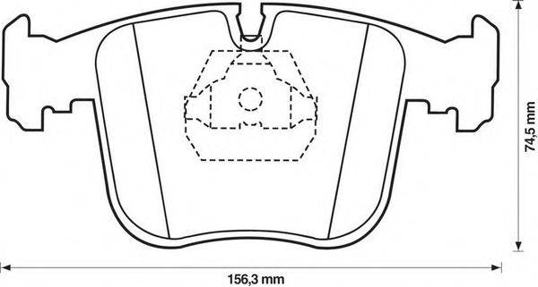 Комплект тормозных колодок, дисковый тормоз JURID 571485J-AS