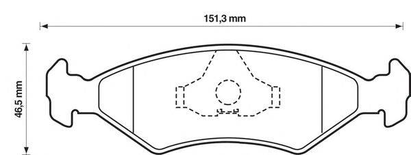 Комплект тормозных колодок, дисковый тормоз JURID 20753