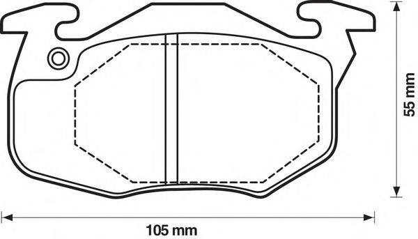 Комплект тормозных колодок, дисковый тормоз REMSA 219210