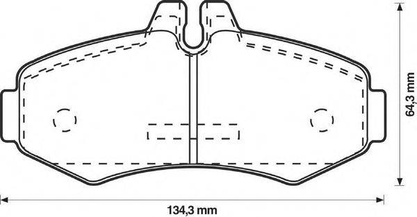 Комплект тормозных колодок, дисковый тормоз JURID 571946JAS