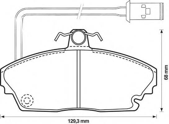 Комплект тормозных колодок, дисковый тормоз JURID 21245