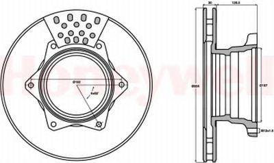 Тормозной диск BENDIX 569112B