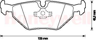 Комплект тормозных колодок, дисковый тормоз BENDIX 20995