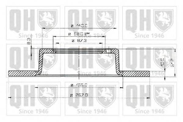 Тормозной диск QUINTON HAZELL BDC1027