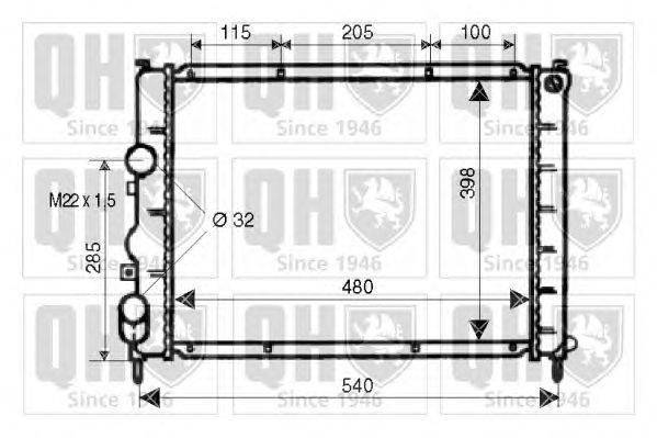 Радиатор, охлаждение двигателя QUINTON HAZELL QER1973