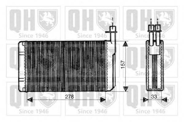 Теплообменник, отопление салона QUINTON HAZELL QHR2055