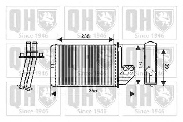 Теплообменник, отопление салона QUINTON HAZELL QHR2156