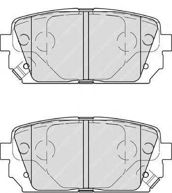 Комплект тормозных колодок, дисковый тормоз FERODO 24493