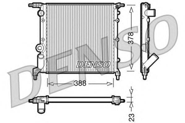 Радиатор, охлаждение двигателя DENSO DRM23006